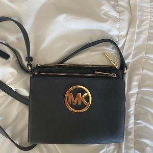 Michael Kors Black Crossbody Purse Leather